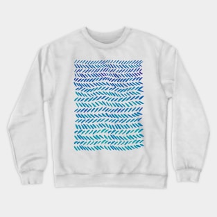 Watercolor knitting pattern - teal Crewneck Sweatshirt